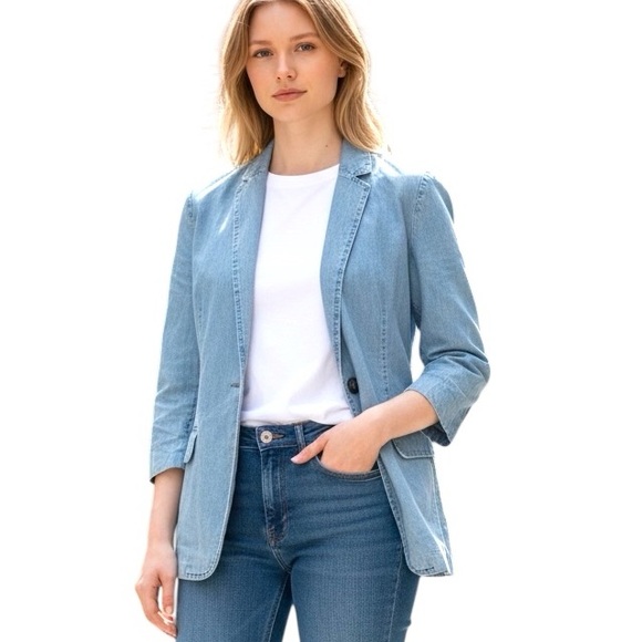 All Saints Jackets & Blazers - All Saints Light Blue  Blazer